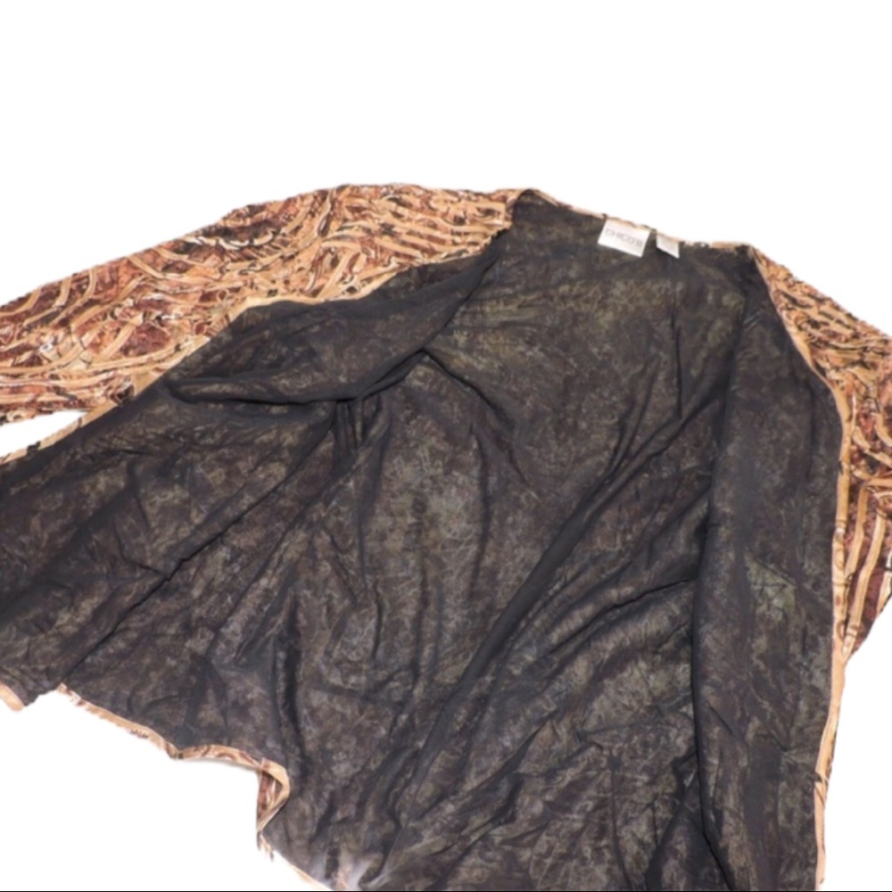 Chico’s Brown Swirl Open Blazer 12 - Picture 6 of 8